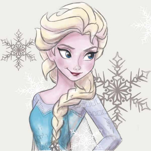 Disney Frozen Elsa Snowflakes Art DS Lite Skin