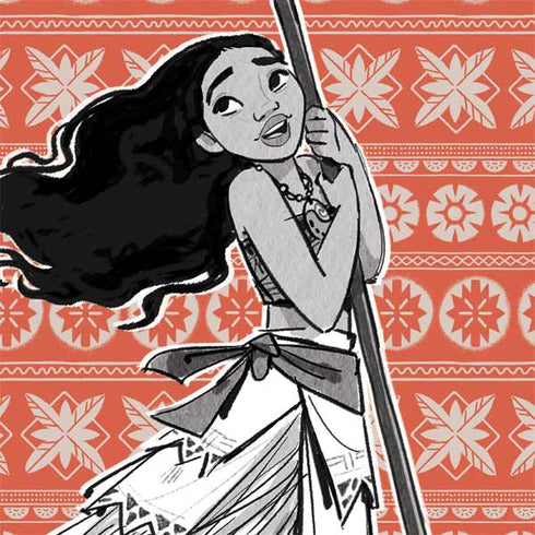 Disney Moana Character Tropical Print Art iPhone 15 Pro Max Clear Case