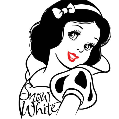 Disney Snow White Black and White Art Galaxy A50 Clear Case