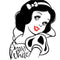 Disney Snow White Black and White Art Galaxy A50 Clear Case