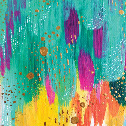 Turquoise Brush Stroke by Etta Vee Amazon Echo Buds Skin