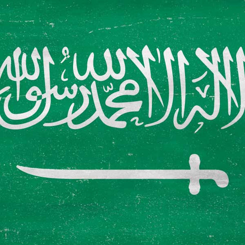 Saudi Arabia Flag Distressed Galaxy A20 Clear Case