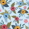 Blue Fall Flowers Xbox 360 Slim (2010) Skin