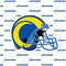NFL Los Angeles Rams White Logo Blast iPhone 13 Pro Max Folio Case