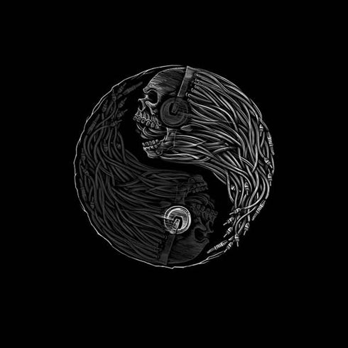 Liquid Blue Yin Yang Music Skulls Laptop Skins