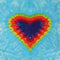 Liquid Blue Tie Dye Heart Steam Deck Handheld Gaming Computer OLED Skin