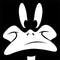 Looney Tunes Daffy Duck Plain Black and White Wii (Includes 1 Controller) Skin