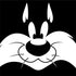 Looney Tunes Sylvester the Cat Black and White iPhone 15 Skin