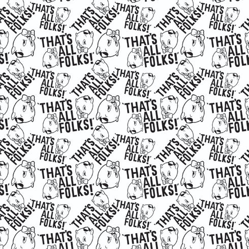 Looney Tunes Porky Pig Black and White Moto E5 Plus Skin