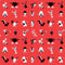 Looney Tunes Identity Red Pattern Xbox 360 Slim (2010) Skin