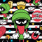 Looney Tunes Marvin the Martian Striped Patches Motorola RAZR Skin