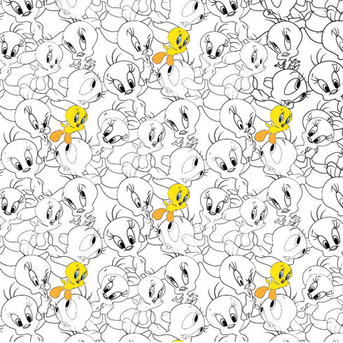 Looney Tunes Tweety Super Sized Pattern iPhone 15 Skin