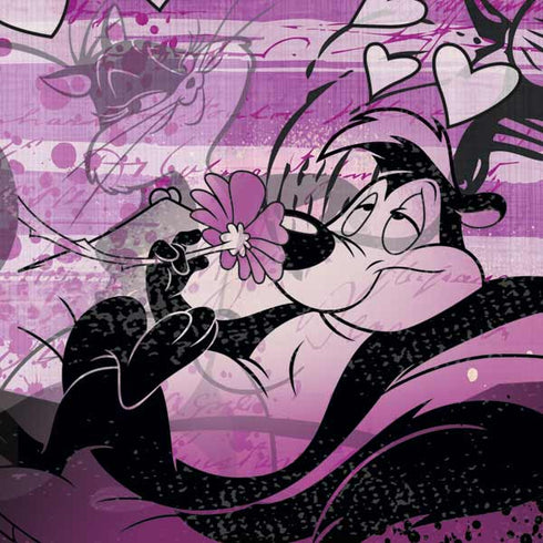 Looney Tunes Pepe Le Pew Purple Romance iPhone 15 Skin