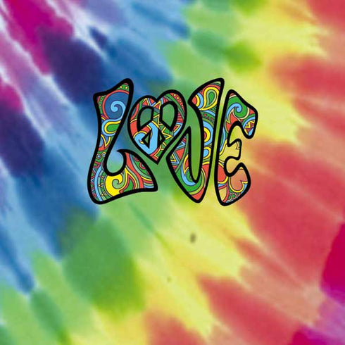 Liquid Blue Tie Dye Peace & Love PS5 Pro Console Skin