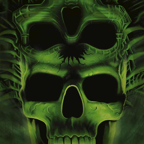 Liquid Blue Green Skulls Pixelbook Skin