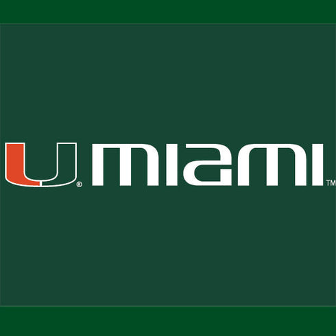University of Miami Horizontal Mark on Green iPhone 13 Pro Folio Case
