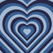 Blue Heart Pattern iPhone 14 Pro Folio Case