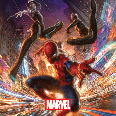 Marvel Spiderman Group Wall Galaxy Z Fold4 5G Clear Case