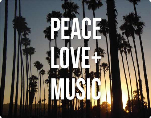 Peace Love And Music MacBook Skins