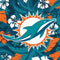 NFL Miami Dolphins Tropical Print iPhone 14 Pro Folio Case
