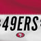 NFL San Francisco 49ers White Striped Apple Pencil (1st Gen, 2017) Skin