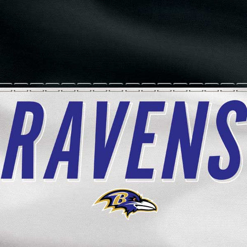 NFL Baltimore Ravens White Striped Steam Deck Handheld Gaming Computer OLED Skin