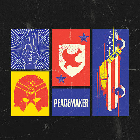 DC Comics Peacemaker Collage Xbox 360 Slim (2010) Skin