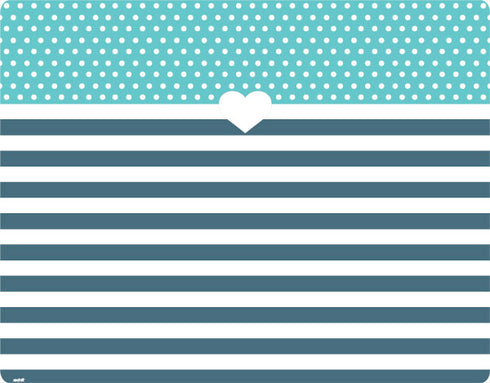 Polka Dots and Stripes Heart in Blue PlayStation VR2 Skin