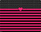 Polka Dots and Stripes Heart in Pink Motorola RAZR Skin