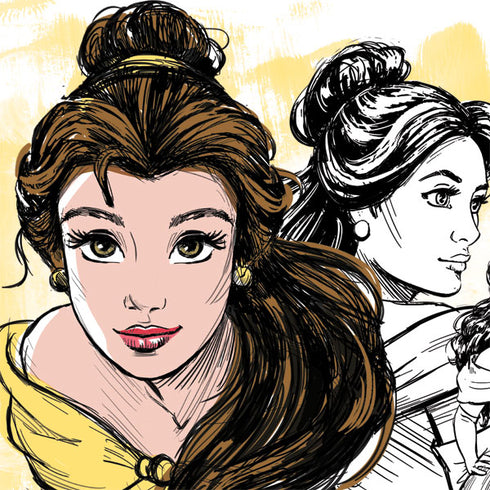 Disney Princess Belle Sketch Apple Pencil (1st Gen, 2017) Skin