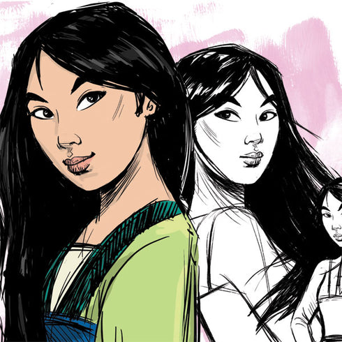 Disney Princess Mulan Sketch Apple AirPods (3rd Gen 2021) Skin