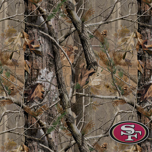 NFL San Francisco 49ers Realtree AP Camo Galaxy Z Flip6 Clear Case