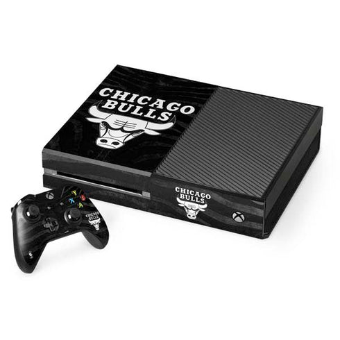 NBA Chicago Bulls Black Animal Print Xbox One Console and Controller Bundle Skin