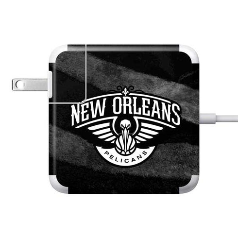 NBA New Orleans Pelicans Black Animal Print 85W Power Adapter (15 and 17 inch MacBook Pro Charger) Skin