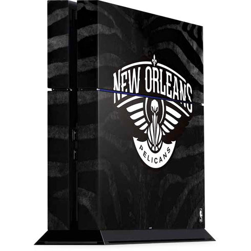 NBA New Orleans Pelicans Black Animal Print PS4 Console Skin