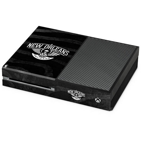 NBA New Orleans Pelicans Black Animal Print Xbox One Console Skin
