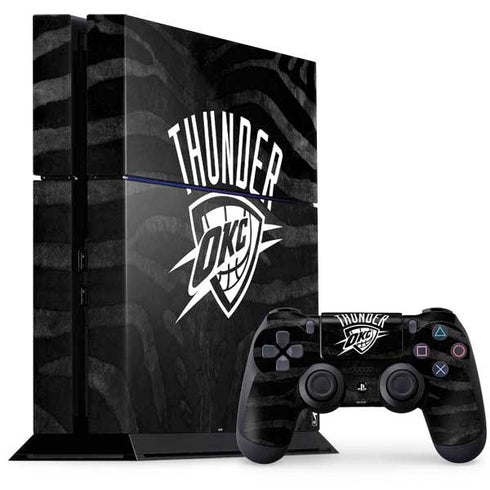 NBA Oklahoma City Thunder Black Animal Print PlayStation PS4 Skins