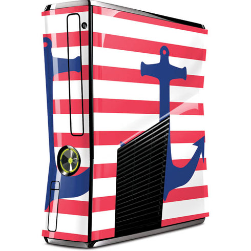 Nautical Stripes Xbox 360 Slim (2010) Skin