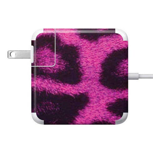 Pink Leopard Spots 85W Power Adapter (15 and 17 inch MacBook Pro Charger) Skin