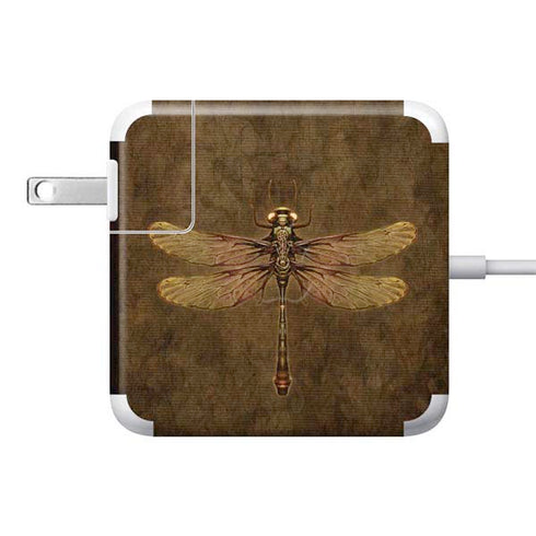 Steampunk & Gear Dragonfly by Brigid Ashwood 85W Power Adapter (15 and 17 inch MacBook Pro Charger) Skin