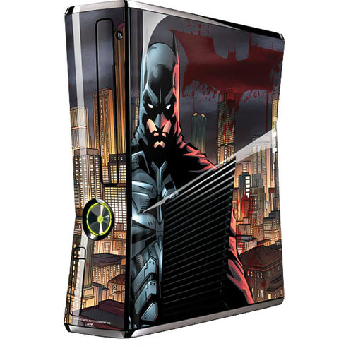 DC Comics Batman The Dark Knight Comic Art in Gotham City Xbox 360 Slim (2010) Skin