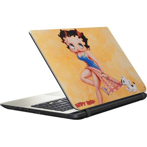 Betty Boop With Puppy Orange Background Satellite L50-B / S50-B Skin