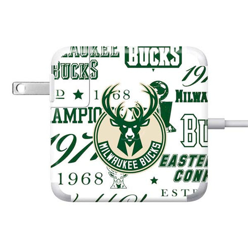 NBA Milwaukee Bucks Historic Blast New 85W Power Adapter (15 and 17 inch MacBook Pro Charger) Skin