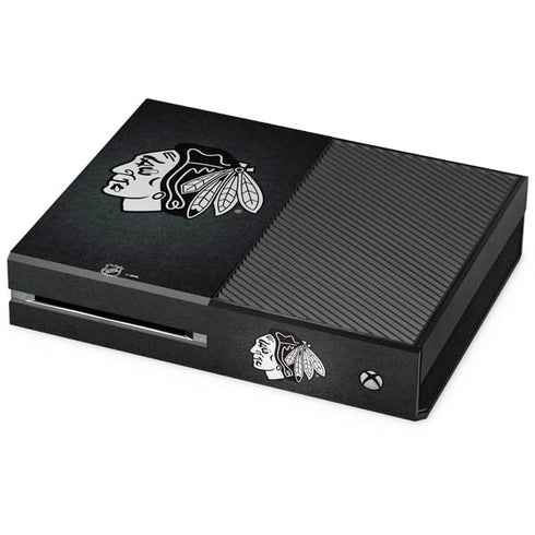 NHL Chicago Blackhawks Black Background Xbox One Console Skin