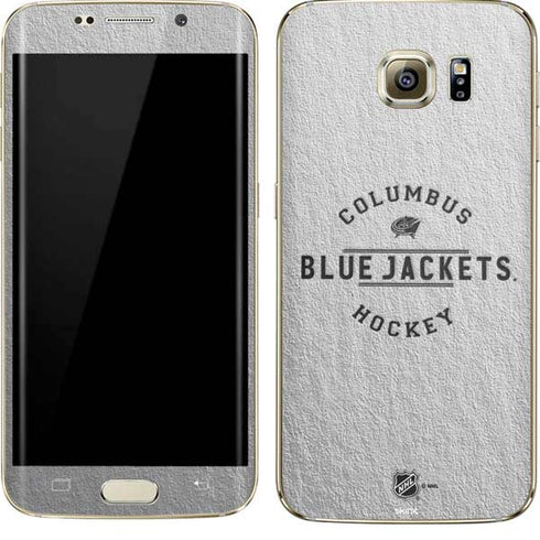 NHL Columbus Blue Jackets Black Text Galaxy S7 Edge Skin