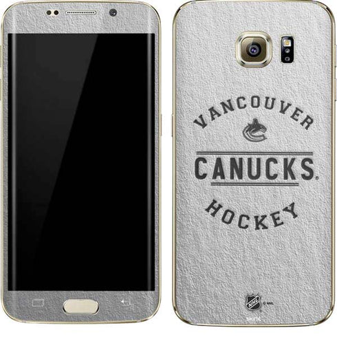 NHL Vancouver Canucks Black Text Galaxy S7 Edge Skin