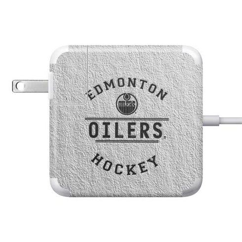 NHL Edmonton Oilers Black Text 85W Power Adapter (15 and 17 inch MacBook Pro Charger) Skin