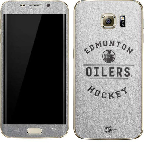 NHL Edmonton Oilers Black Text Galaxy S7 Edge Skin