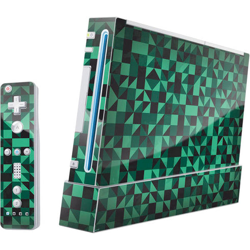 Black & Green Wii (Includes 1 Controller) Skin