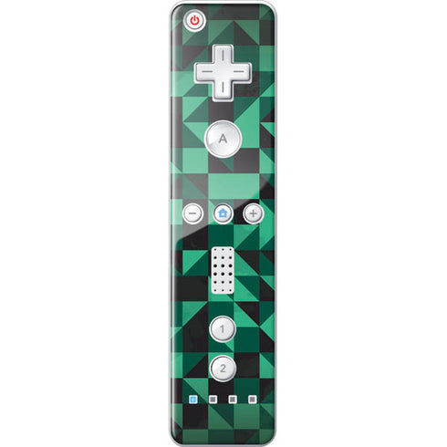 Black & Green Wii Remote Controller Skin
